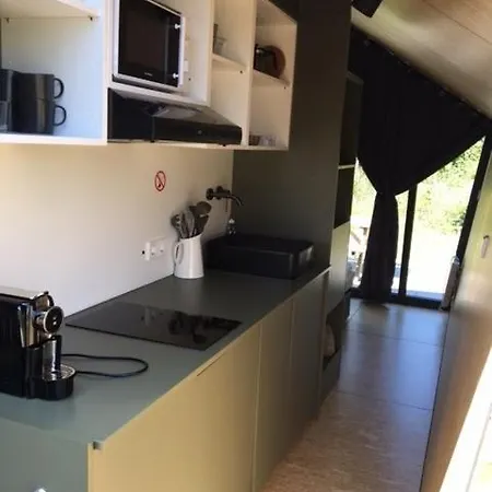 펜션 Tiny House In Het Groen, Aan Zee Met Hottub *