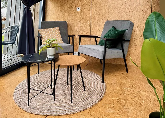 Tiny House In Het Groen, Aan Zee Met Prive Hottub